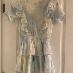 Love Shack Fancy pastel tie dye dress